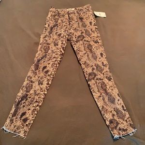NWT Free people snake print cropped pant